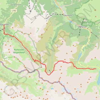 Trace GPS Via-Alpina R63-R64 - Gargellen - Madlener Haus, itinéraire, parcours