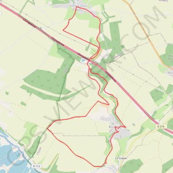 Trace GPS Les larris de la vallée de Bouchon à Villers-sous-Ailly, itinéraire, parcours
