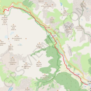 Trace GPS Descente du Lautaret, itinéraire, parcours
