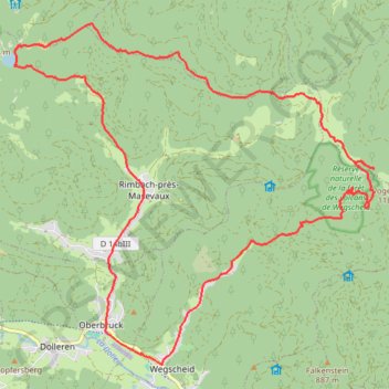 Trace GPS Rimbach près Masevaux, itinéraire, parcours