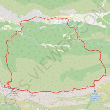 Trace GPS Crêtes de Sainte Victoire depuis Vauvenargues, itinéraire, parcours