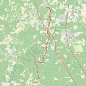 Trace GPS Chemin d'Yvoy, itinéraire, parcours
