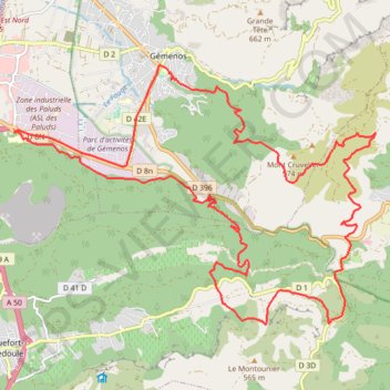 Trace GPS Le pays d'Aubagne - Col de L'ange, itinéraire, parcours