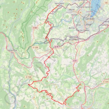 Trace GPS Pont de la Caille depuis le Pays de Gex, itinéraire, parcours