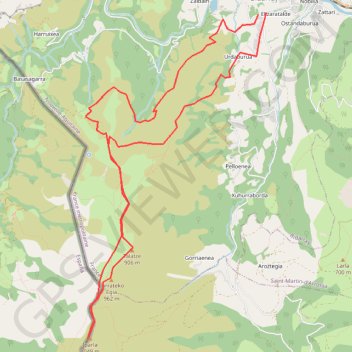 Trace GPS Bidarray-Parla, itinéraire, parcours