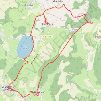 Trace GPS Vandenesse-en-Auxois circuit des 3 chateaux, itinéraire, parcours