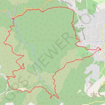 Trace GPS Nans-les-Pins et les sources de l'Huveaune, itinéraire, parcours