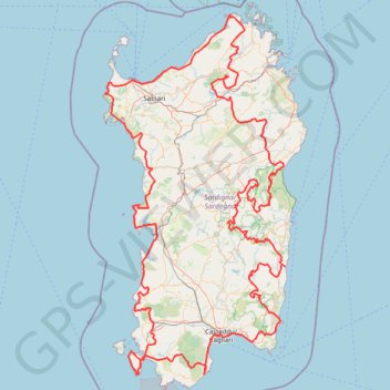 Trace GPS Sardaigne, itinéraire, parcours