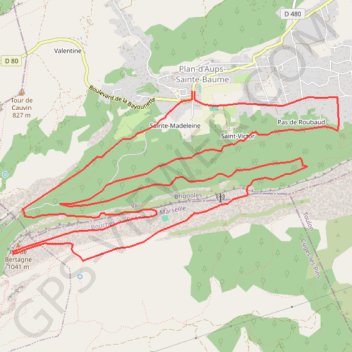 Trace GPS Pic de Bertagne - Plan-d'Aups, itinéraire, parcours