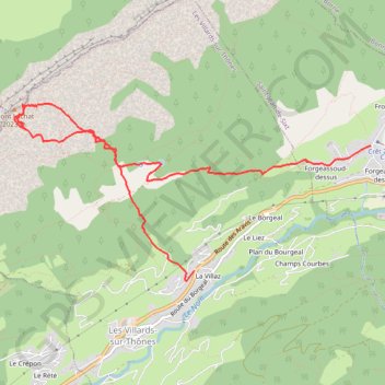 Trace GPS Le Mont Lachat, itinéraire, parcours