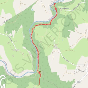 Trace GPS Château de l'Ours à la Passerelle, itinéraire, parcours
