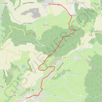 Trace GPS Sur les Pas des Huguenots - Mens - Saint-Jean-D'Hérans, itinéraire, parcours