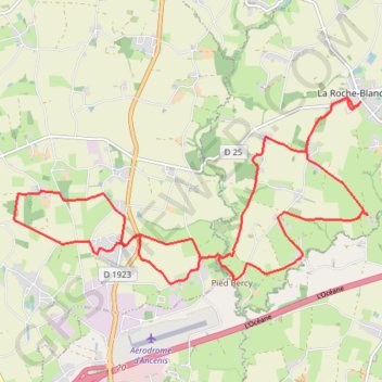 Trace GPS Boucle VTT depuis La Roche-Blanche, itinéraire, parcours