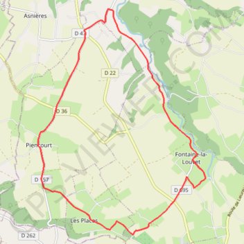 Trace GPS Boucle du Haras de Piencourt - Fontaine la Louvet, itinéraire, parcours