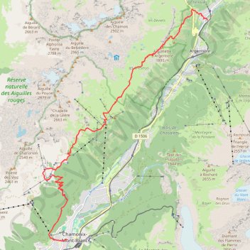 Trace GPS Tré-le-Champ - Chamonix, itinéraire, parcours