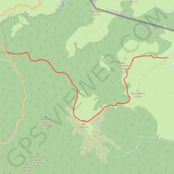 Trace GPS En traversée d'Azkatarri à Urkiaga, itinéraire, parcours