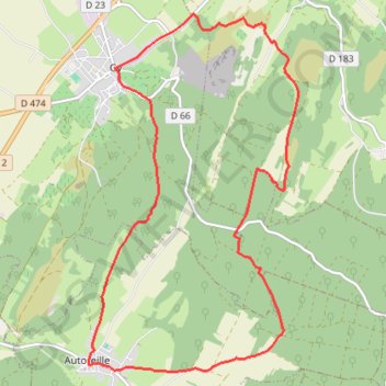 Trace GPS Monts de Gy - Tour des Bois de Plumont, itinéraire, parcours