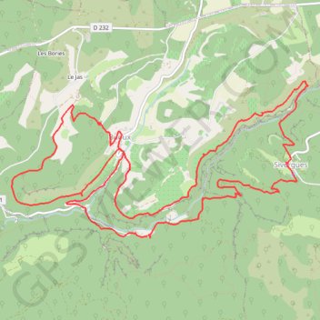 Trace GPS Les gorges de l'Aiguebrun (Sivergues - Buoux), itinéraire, parcours