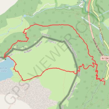 Trace GPS Circuit Lac Estaens, itinéraire, parcours