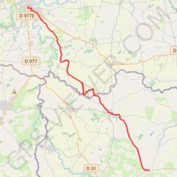 Trace GPS De Lévaré à Saint-Hilaire-du-Harcouët, itinéraire, parcours