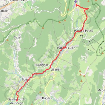 Trace GPS Descente de la Menoge, itinéraire, parcours
