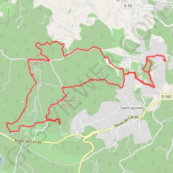 Trace GPS Lorgues - Château Renard - Franquèse, itinéraire, parcours