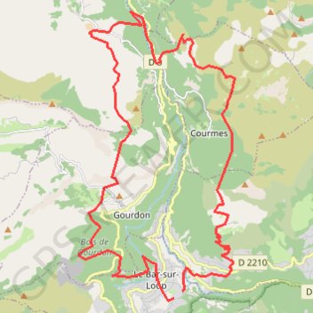 Trace GPS Grand tour des gorges du loup, itinéraire, parcours