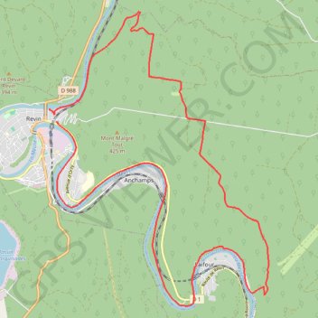 Trace GPS Revin - Manises - Laifour, itinéraire, parcours