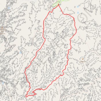 Trace GPS Squaw Canyon Loop, itinéraire, parcours