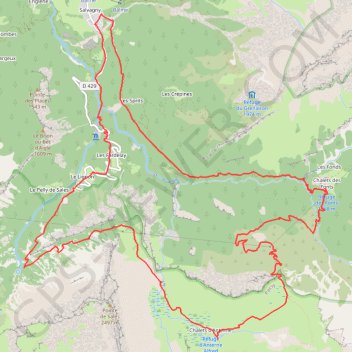 Trace GPS Chaîne des Fiz - De Sixt-Fer-à-Cheval au refuge Alfred Wills, itinéraire, parcours