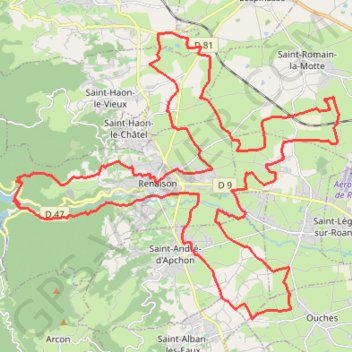Trace GPS La Croix de Saint-Martin-de-Boisy, itinéraire, parcours