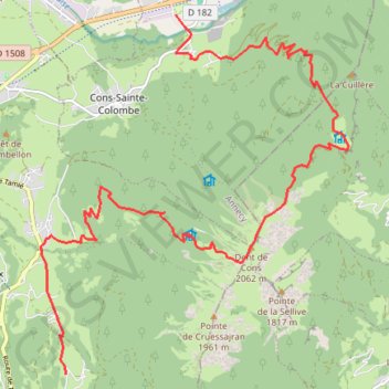 Trace GPS D'Albertville à Thônes - La Dent de Cons, itinéraire, parcours