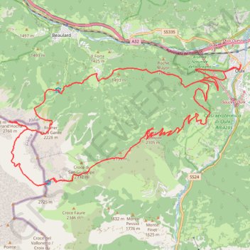 Trace GPS Grand Hoche (alta val Susa), itinéraire, parcours