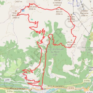 Trace GPS Jovet en crete, itinéraire, parcours