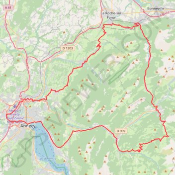 Trace GPS Cran - Fleuries - Vallée du Borne - Croix Fry, itinéraire, parcours