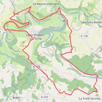 Trace GPS Suisse Normande Roches d'Oetre, itinéraire, parcours