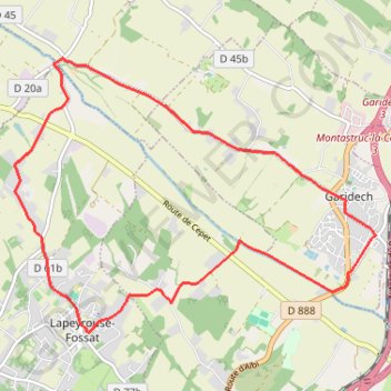 Trace GPS Lapeyrouse Garidech, itinéraire, parcours