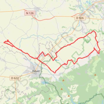 Trace GPS Velo Caching - Montagne Noire, itinéraire, parcours