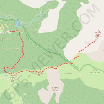Trace GPS Randonnée 3 : Cime de Juisse depuis le Parking Supérieur du Boréon, itinéraire, parcours