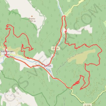 Trace GPS Ravin de Pellebit, Serres des Granges, itinéraire, parcours