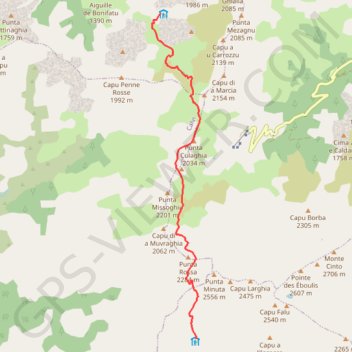 Trace GPS Tightjettu - Carruzo, itinéraire, parcours