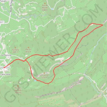 Trace GPS Grande Montagne au départ de Gigondas, itinéraire, parcours