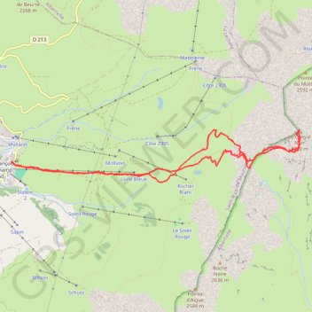 Trace GPS Maurienne-Le cheval noir, itinéraire, parcours