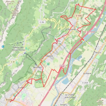 Trace GPS Coteaux de la Terrasse, itinéraire, parcours