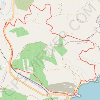 Trace GPS Boucle de Paulilles au centre Héliomarin de Banyuls, itinéraire, parcours