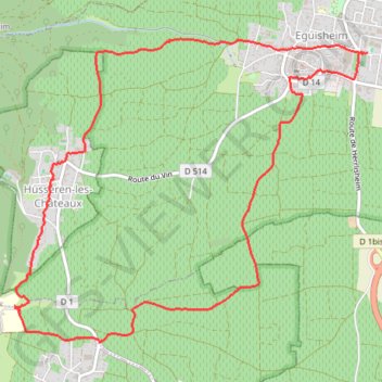Trace GPS Circuit Eguisheim, itinéraire, parcours
