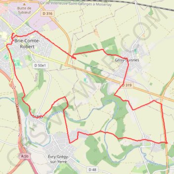 Trace GPS Brie-comte-robert, itinéraire, parcours