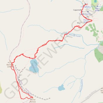 Trace GPS Lac de Bastani & Monte Renoso, itinéraire, parcours