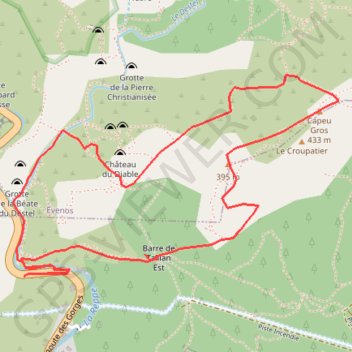 Trace GPS Télégraphe de Chappe - Bornes limites de communes - Destel, itinéraire, parcours