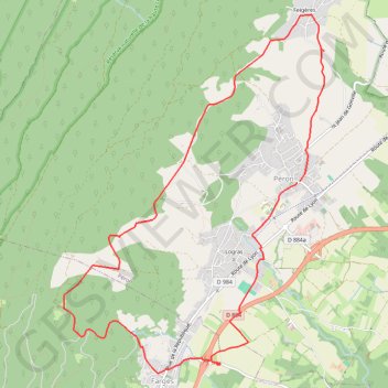 Trace GPS Les bas monts du Pays de Gex, itinéraire, parcours
